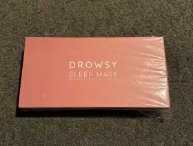 Drowsy 060674630090 Sleep Mask Face-hugging Padded Silk Eye Pillow Rose