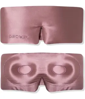 Drowsy 060674630830 Eyelash Protecting Silk Sleep Mask For Natural Lashes And Extensions Deep Eye Cups