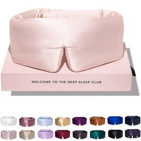 Drowsy B08nhf4hcs Silk Sleep Mask - Face-hugging Padded Cocoon Total Darkness Pink