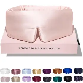 B08nhf4hcs Drowsy Silk Sleep Mask - Face-hugging Padded Cocoon Total Darkness Pink