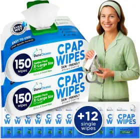 Duracleanse 628634093207 Cpap Mask Wipes - 300 Count Jumbo Pack 12 Travel 156 Of 2