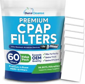 Duracleanse 628634093283 Cpap Filters - Merv 18 Airsense 10 60 Pack