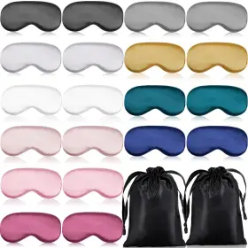 Dyrfolm 683125808609 20 Pieces Silk Sleep Mask Masks For Sleeping Eye With Adjustable St