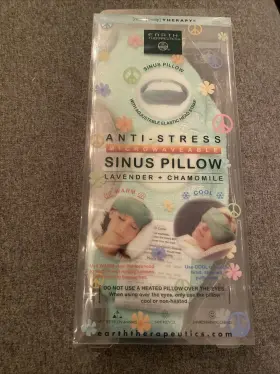 Earth Therapeutics 073377091780 Anti Stress Sinus Pillow With Lavender Chamomile 1 Count