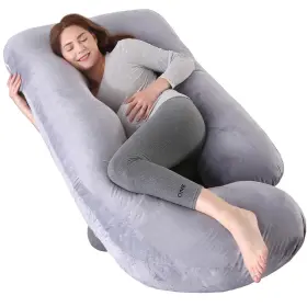 Aa-u008 Eccn Pregnancy Pillows For Sleeping U Shaped Full Body Maternity Pillow With Remo