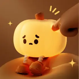 Eirix 716032672688 Pumpkin Night Light Rechargeable Silicone Dimmable Little