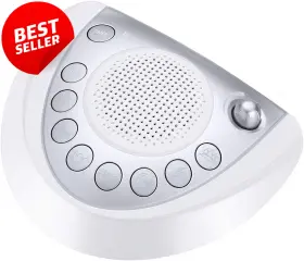 Electronics 313090081058 White Noise Machine Portable Battery Powered 24 Sounds Timer Usb Silver Us