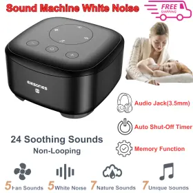 S3-eco Elesories Sound Machine White Noise Rain Ocean Soothing Sounds Therapy Relax Sleep Music