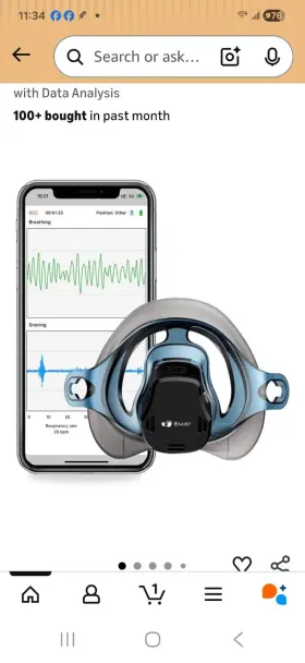 Emay 767637473033 Sleep Breathing Monitor Airflow Tracking Record Continuously Quality Events