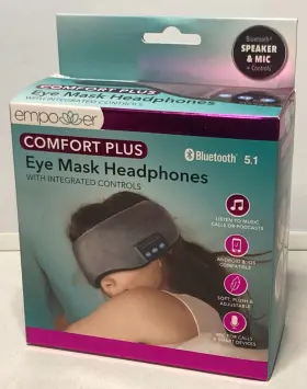 Bem100 Empower Comfort Plus Bluetooth 5.1 Sleep Eye Mask Wireless Headphones Stereo Headset Android Ios Nib