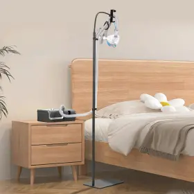 Er0007 Eonrivet Cpap Hose Holder For Bedside -all-metal Stand With Aluminum Hook Nowall Dril