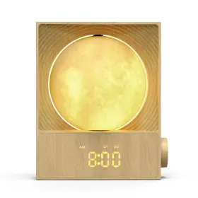Aj360m Epochleno Sunrise Alarm Clock 360-degree Rotating Moonlight 10 White Noise Sounds Du