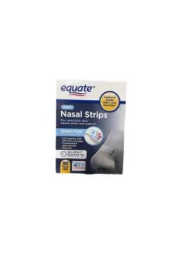 Equate 314558762201 Nasal Strips For Sensitive Skin Clear 30-pack Medium
