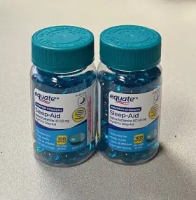 4541212 Equate 2 Pack Maximum Strength Nighttime Sleep Aid 200 Count