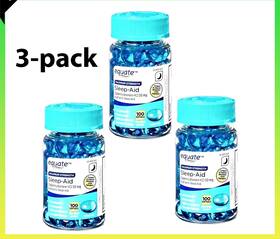 Equate 53533 3-pack Sleep Aid Softgels Maximum Strength 100 Count