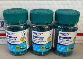 5778 Equate 3 Pack Sleep Aid Softgels Maximum Strength 100 Count Each