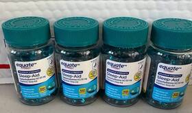 Equate 5852 4x Sleep Aid Softgels Maximum Strength 100 Ct Ships Worldwide Exp 11/27