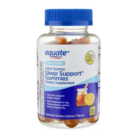 Equate 681131071369 Drug-free Sleep Support Gummies Dietary Supplement Honey-lemon 60 Count