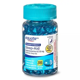 Equate 681131235242 Maximum Strength Sleep-aid Softgels 100 Count