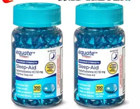 Equate 681131357333 Maximum Strength Diphenhydramine Hcl Sleep-aid Softgels 50 Mg 200 Count