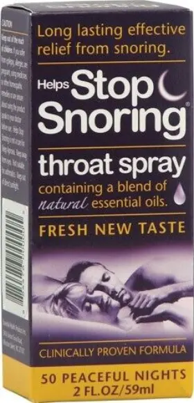 Essential Health 884476000005 Stop Snoring Throat Spray With Natural Oils 2 Ounce