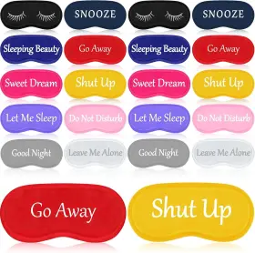 Ys-eurzom-2788403 Eurzom 20 Pieces Funny Eye Sleeping Mask Bulk With Adjustable Fresh Colors