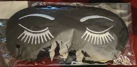 Eyeko London 12001755 Black Satin Single Sleep Mask With Eyelash Design