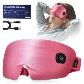 Facemoon 198715391732 Heated Eye Mask For Dry Eyes - Silk Cordless Warm Compress Moist Heat Fs