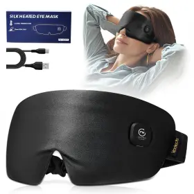 Facemoon 198715647945 Silk Cordless Heated Eye Mask For Dry Eyes Fsa Hsa Eligible Warm Compress