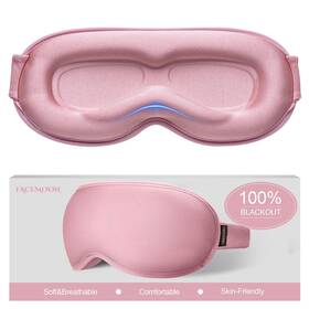 Facemoon 3dwe-pi1 3d Weighted Pink Eye Mask Memory Foam Blackout Sleep For Travel