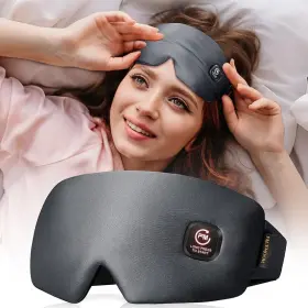 Fm25sm1gypmb07-o Facemoon Heated Eye Mask Warm Compress Silk Cordless Heating Pad For Dry Eyes - Rechar