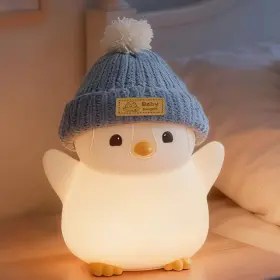 Ds-pg-01 Famiduo Penguin Night Light For Kids 4.7 X 3.7 Inches Grey Stand