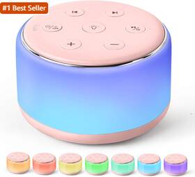 Famisym 711181307450 Portable Sound Machine For Babies Kids Sleeping Rechargeable 7 Colors