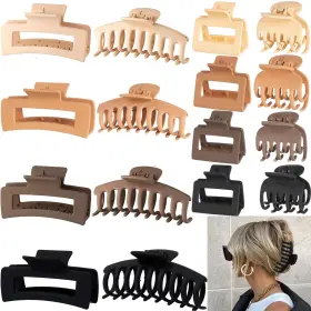 B09zt7xbpb Fdbjulyy 16 Pcs Fdbjuly Big Hair Claw Clips 4.4 Inch - 4 Styles Colors For Thick/thin
