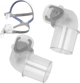 Fed 750108183647 Replacement Elbow Connector For Resmed Mirage Fx Nasal Mask Translucent 2 Pcs