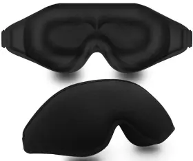 Fengxinzi 942434319508 Flycoco 99% Fully Block Out Light Eye Sleep Mask 3d Deep Contoured Black