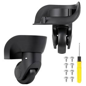 Fevbcnrj Lu-by6y-9mem 2pcs Luggage Wheels Replacement Compatible With American Tourister Black