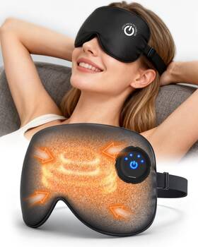 Fisherfans 770612062276 Heated Eye Mask Fsa Hsa Eligible Cordless Pure Mulberry Silk For Dry
