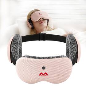 Fismool 790864214544 3d Contoured Sleep Mask With Bluetooth Headphones White Noise Creates Perfec