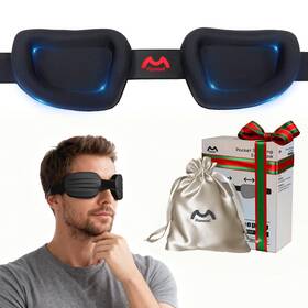 Fismool Bg-vt9g-2aey 100% Blackout Sleep Eye Mask Adjustable Soft Black