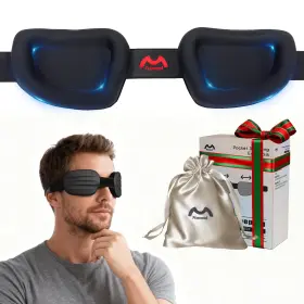Bg-vt9g-2aey Fismool 100% Blackout Sleep Eye Mask Adjustable Soft Black