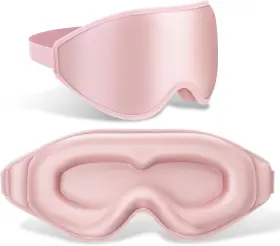 Flycoco 711181232882 99% Light Blocking 3d Sleep Mask Zero Pressure Eye Cover With Adjustable Strap