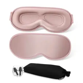 Lj-flycoco-240517002 Flycoco 3d Sleep Eye Mask 99% Blackout Light Deep Contoured Cup No Pressure Pink