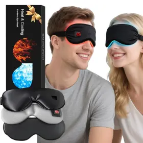 Fmlave 725414511620 Sleep Eye Mask With Heat And Cooling For Dry Eyes Migraines Usb Electric Hea
