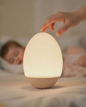 Fnmyco My-16 Egg Light For Nursery 256 Rgb Baby 3.35 Inch D X W 4.33 H White