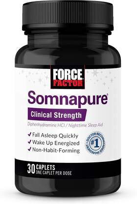 Force Factor 445050151143 Somnapure Clinical Strength Diphenhydramine Hci 50 Mg Nighttime Sleep Aid