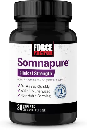Force Factor 445050151143 Somnapure Clinical Strength Diphenhydramine Hci 50 Mg Nighttime Sleep Aid