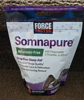Force Factor 810126666048 Somnapure Melatonin Free 30 Soft Chews Dream Berry 09/28/25