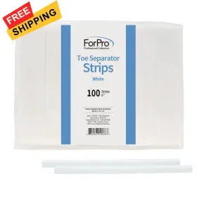301389 Forpro Professional Collection Toe Separator Strips Individual Pedicure Separators 6 Inch 100-count