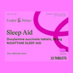 Foster And Thrive 010939957818 Sleep Aid Doxylamine Succinate 32 Tabs 25 Mg